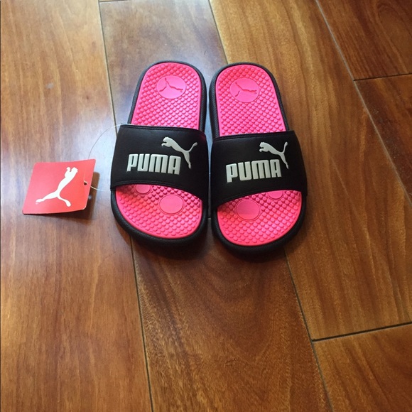 pink puma sandals